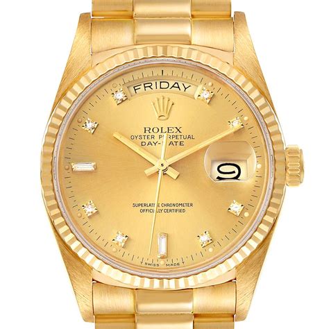 mens rolex solid 18k gold datejust president champagne|rolex day date 40 18 ct.